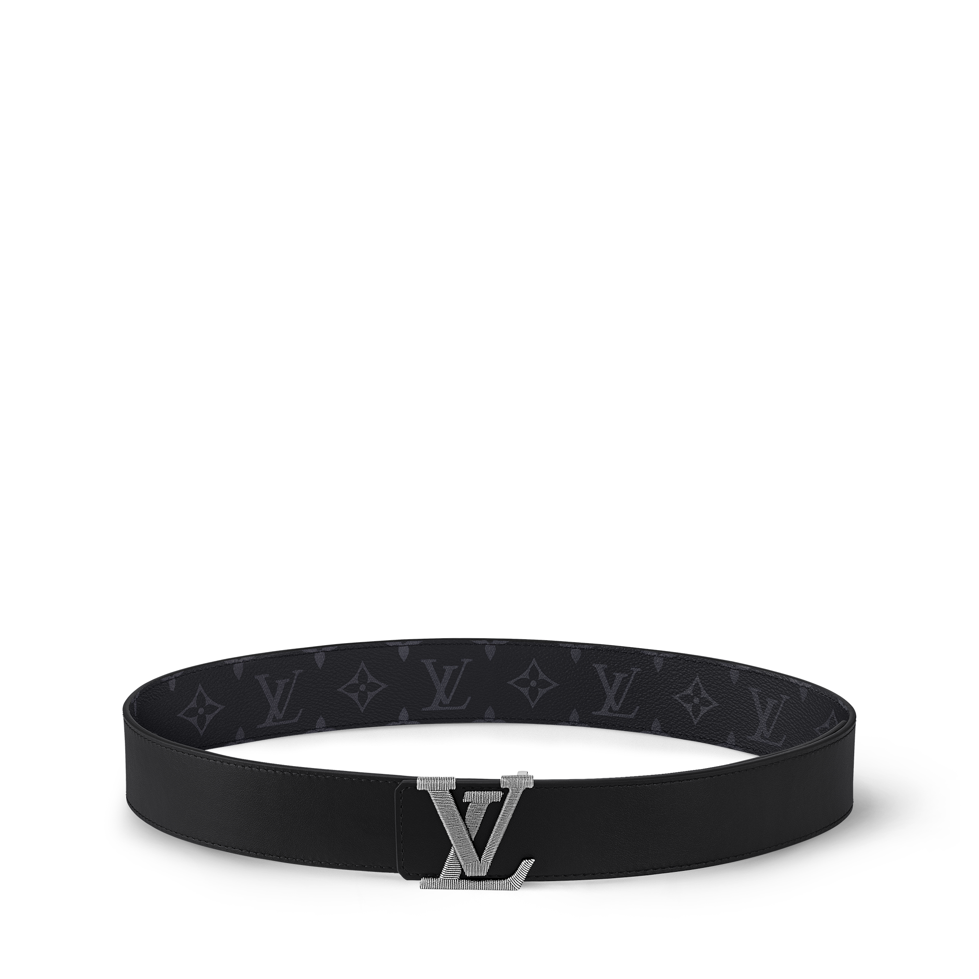 LV Stitch 40mm Reversible Belt Monogram Eclipse Canvas
